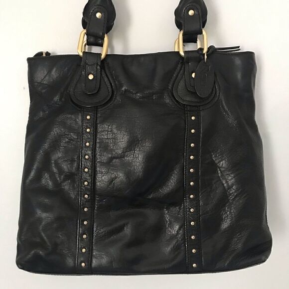 Rolfs black leather purse with gold hardware - Picture 2 of 13